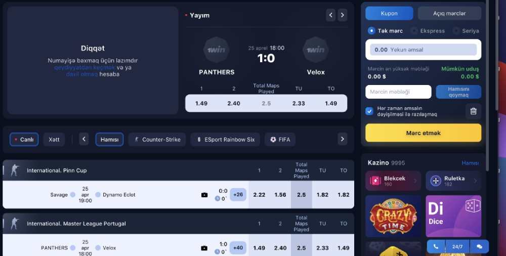 Buna görə 1win
